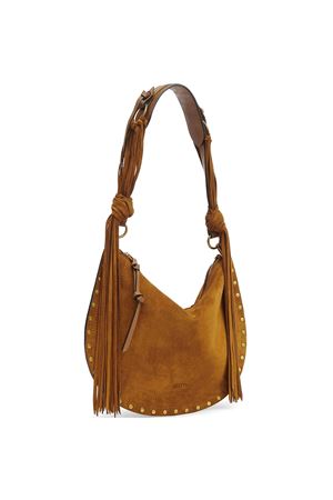 Brown suede calfskin leather shoulder bag ISABEL MARANT | BF0066FGD2C17M50CO